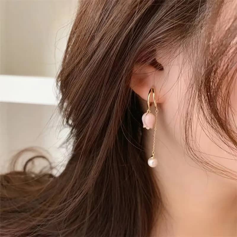 Jewellery Cute Sweet Flower Alloy Tassel Drop Earrings